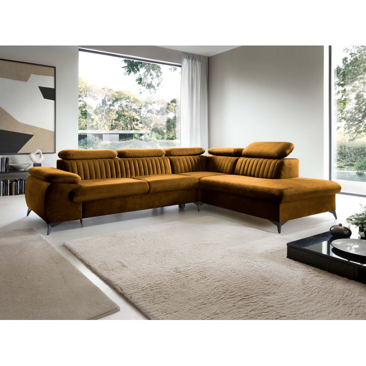 Ecksofa Ving – modernes Ecksofa mit Schlaffunktion und Stauraum