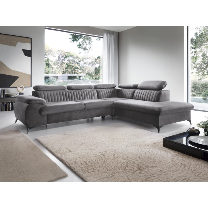Ecksofa Ving – modernes Ecksofa mit Schlaffunktion und Stauraum