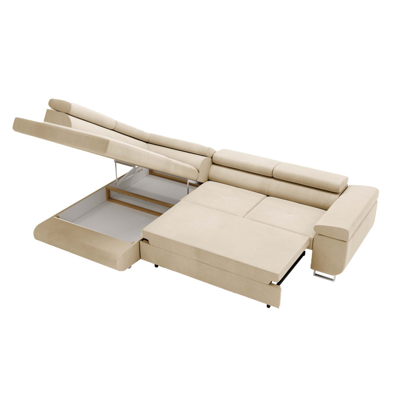 Ecksofa VENUS mit ausgezogener Schlaffunktion – Schlaffläche 125 x 193 cm