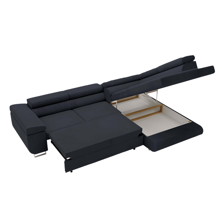 Ecksofa VENUS mit ausgezogener Schlaffunktion – Schlaffläche 125 x 193 cm