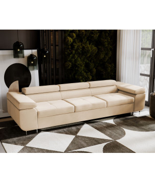 VENUS 3 Sofa – Ausziehsofa mit Bettkasten und verstellbaren Kopfstützen