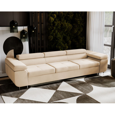 VENUS 3 Sofa – Ausziehsofa mit Bettkasten und verstellbaren Kopfstützen