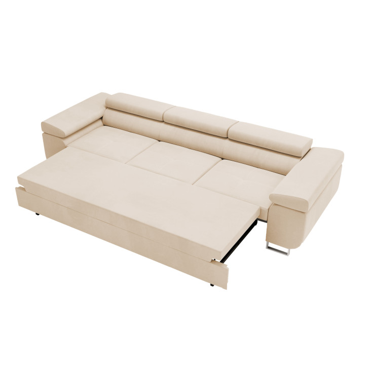 VENUS 3 Sofa – Ausziehsofa mit Bettkasten und verstellbaren Kopfstützen