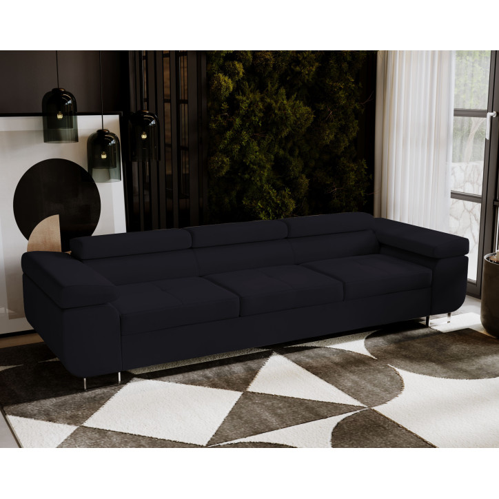 VENUS 3 Sofa – Ausziehsofa mit Bettkasten und verstellbaren Kopfstützen