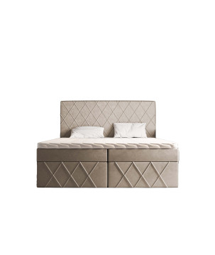 Boxspringbett MOLLY – Modernes Doppelbett mit Bettkasten, Bonellfederkernmatratze und Topper