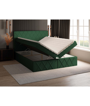 Boxspringbett MOLLY – Doppelbett mit Bettkasten und Bonellfederkernmatratze