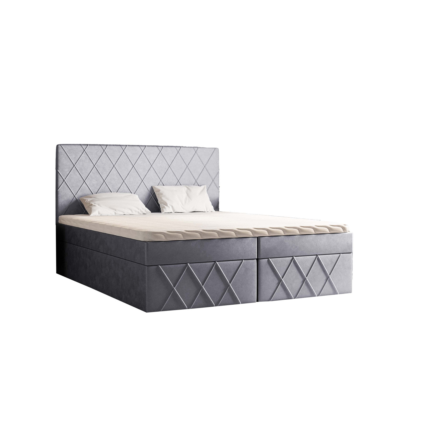 Boxspringbett MOLLY – Doppelbett mit Bettkasten und Bonellfederkernmatratze