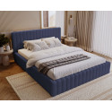 MITIS Polsterbett – Doppelbett mit Bettkasten und Lattenrost aus Boucle-Stoff