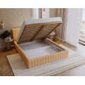 MITIS Polsterbett – Doppelbett mit Bettkasten und Lattenrost aus Boucle-Stoff
