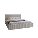 MITIS Polsterbett – Doppelbett mit Bettkasten und Lattenrost aus Boucle-Stoff