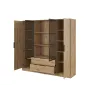 Kleiderschrank NADI – Moderner Stauraumschrank mit Glastüren und Regalsystem
