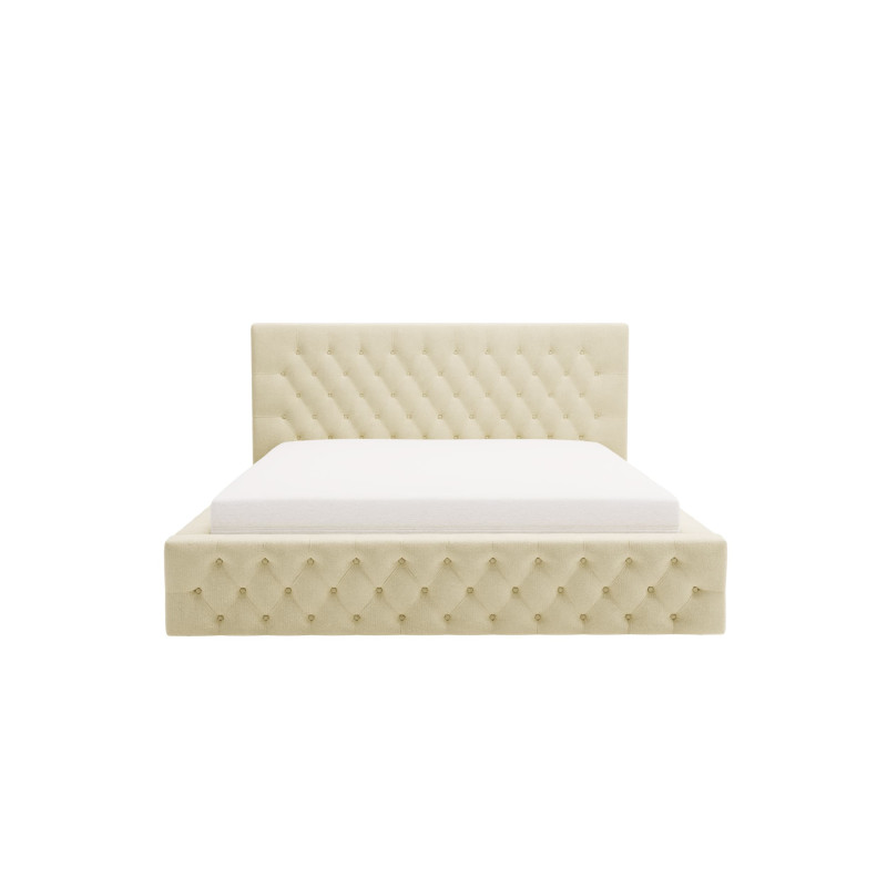 Chester Polsterbett – Doppelbett im Chesterfield-Stil mit Bettkasten