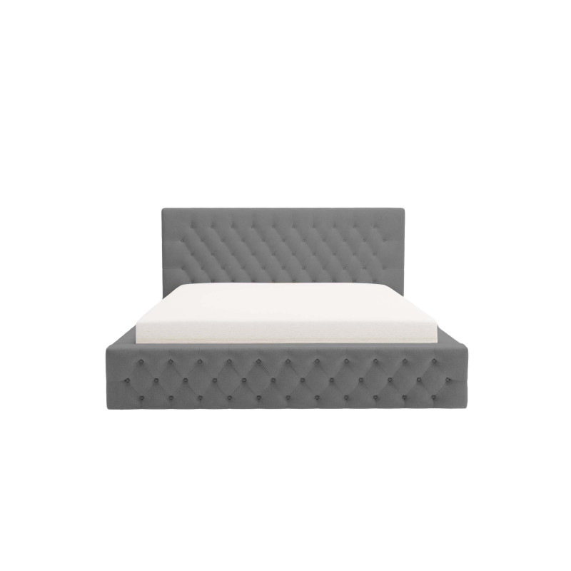 Chester Polsterbett – Doppelbett im Chesterfield-Stil mit Bettkasten