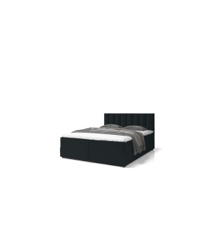 Boxspringbett Grande – Doppelbett mit Bettkasten, Topper, Samtbezug