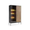 Callagher Vitrine – Glasvitrine mit LED-Beleuchtung in Graphit