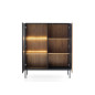 Callagher Highboard ST104 – Modernes Highboard mit LED-Beleuchtung in Schwarz&Wotan Eiche