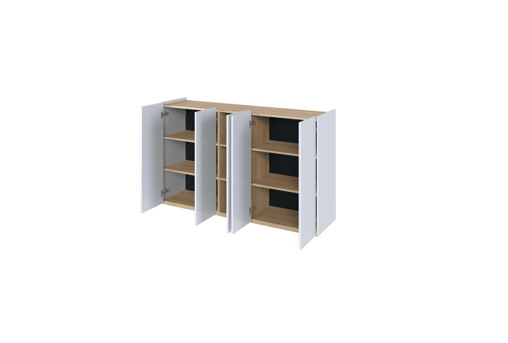 EASY EA-01 - Kommode Weiß Hochglanz mit LED - Wohnzimmer & Flur