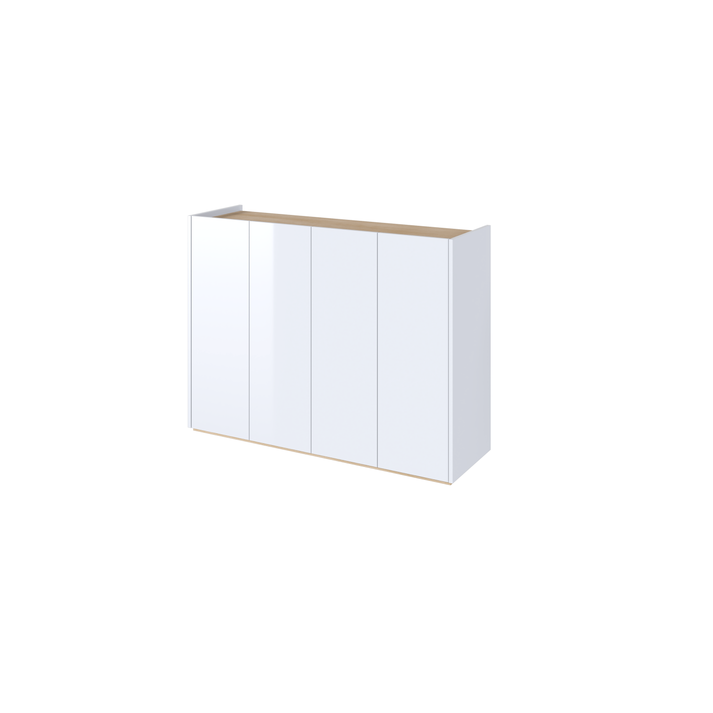 EASY EA-02 Kommode Weiß Hochglanz Seitenansicht