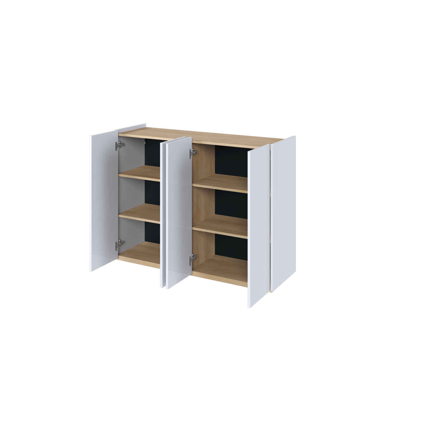 EASY EA-02 Kommode Weiß Hochglanz Offen