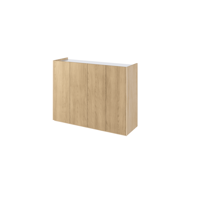 EASY EA-02 - Kommode Weiß Hochglanz mit LED - Wohnzimmer & Flur