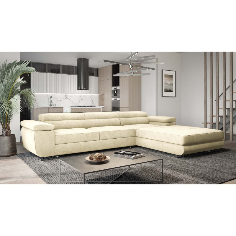 VENUS TWIN - Modernes Ecksofa mit Schlaffunktion und Bettkasten