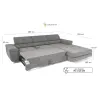 VENUS TWIN - Modernes Ecksofa mit Schlaffunktion und Bettkasten