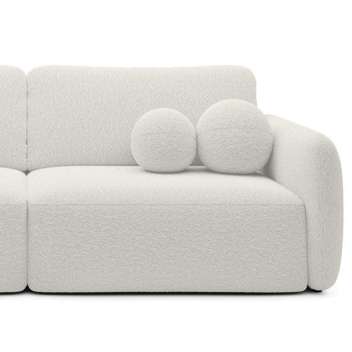 Schlafsofa Boo mit Bouclé-Stoff - 3 Sitzer sofa