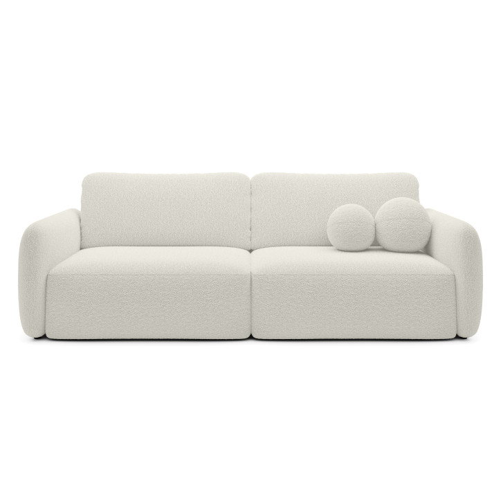 Schlafsofa Boo mit Bouclé-Stoff - 3 Sitzer sofa