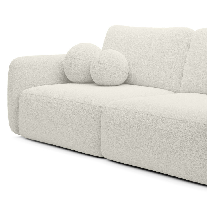 Schlafsofa Boo mit Bouclé-Stoff - 3 Sitzer sofa