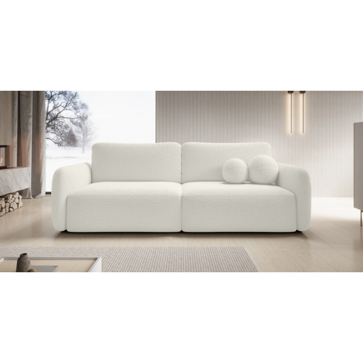 Schlafsofa Boo mit Bouclé-Stoff - 3 Sitzer sofa