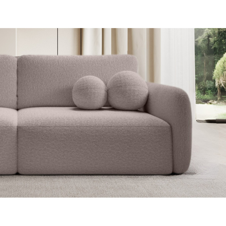 Schlafsofa Boo mit Bouclé-Stoff - 3 Sitzer sofa