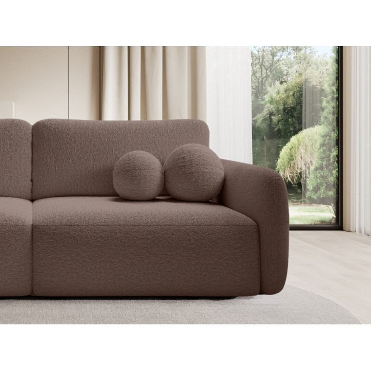 Schlafsofa Boo mit Bouclé-Stoff - 3 Sitzer sofa