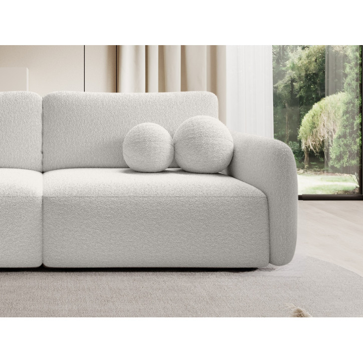 Schlafsofa Boo mit Bouclé-Stoff - 3 Sitzer sofa