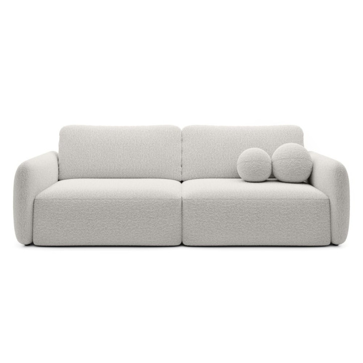 Schlafsofa Boo mit Bouclé-Stoff - 3 Sitzer sofa