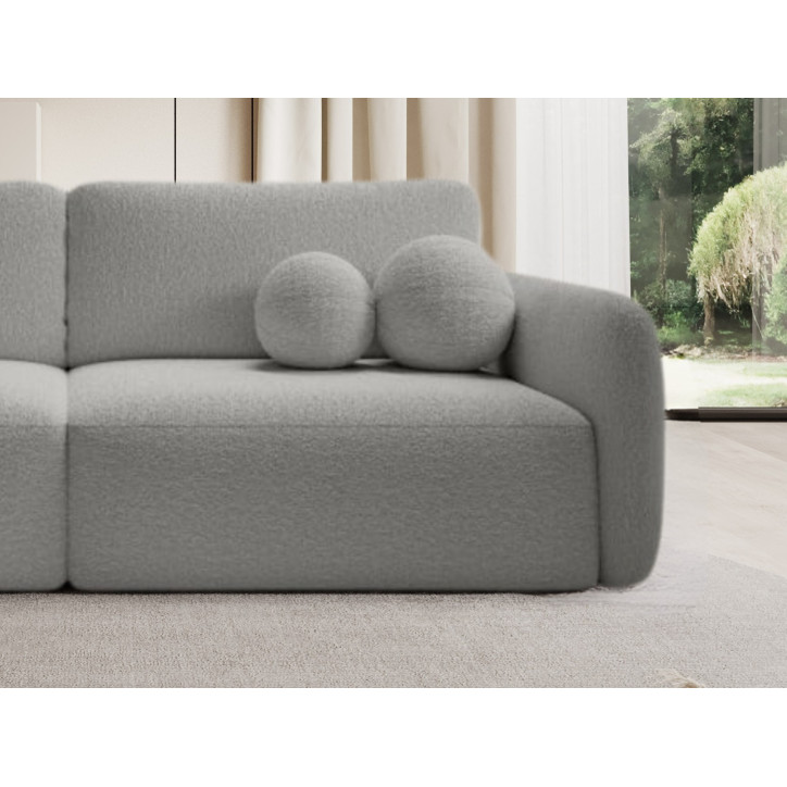 Schlafsofa Boo mit Bouclé-Stoff - 3 Sitzer sofa