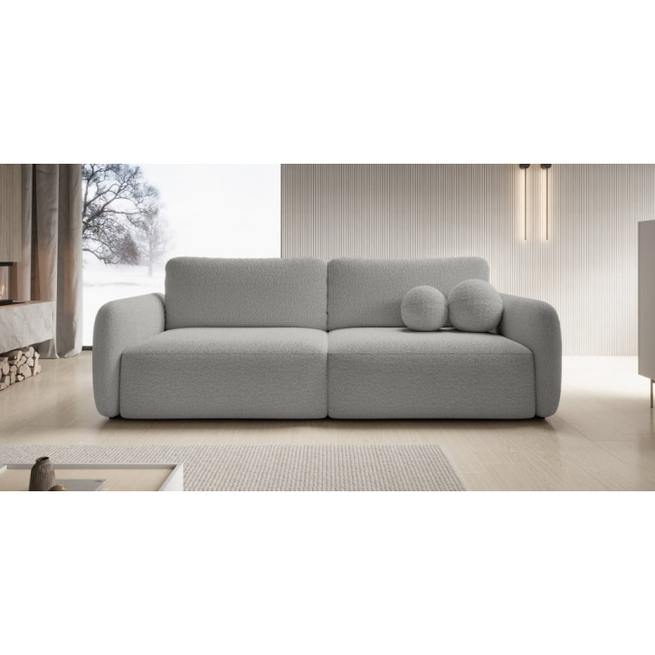 Schlafsofa Boo mit Bouclé-Stoff - 3 Sitzer sofa