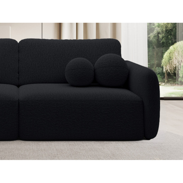 Schlafsofa Boo mit Bouclé-Stoff - 3 Sitzer sofa