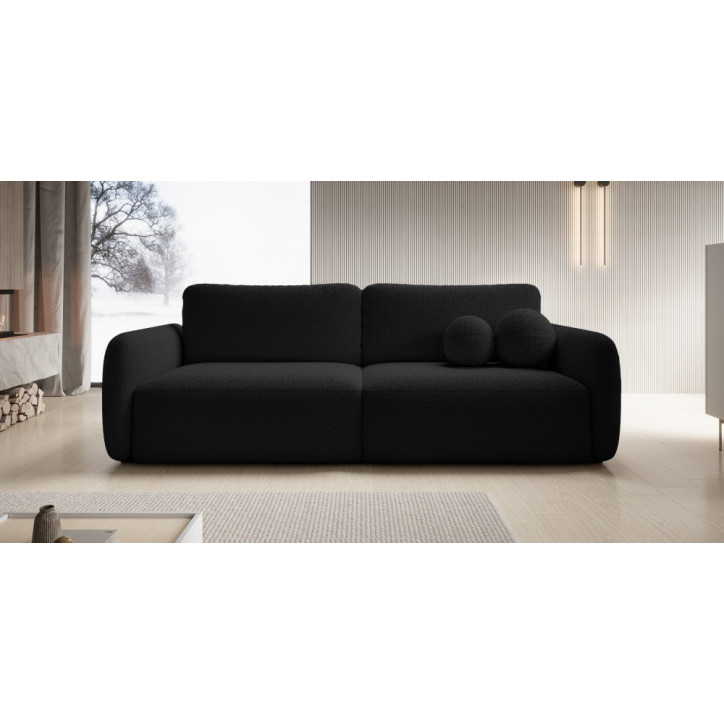 Schlafsofa Boo mit Bouclé-Stoff - 3 Sitzer sofa