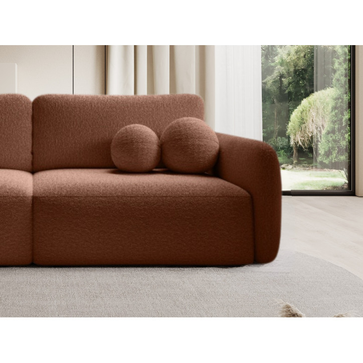 Schlafsofa Boo mit Bouclé-Stoff - 3 Sitzer sofa