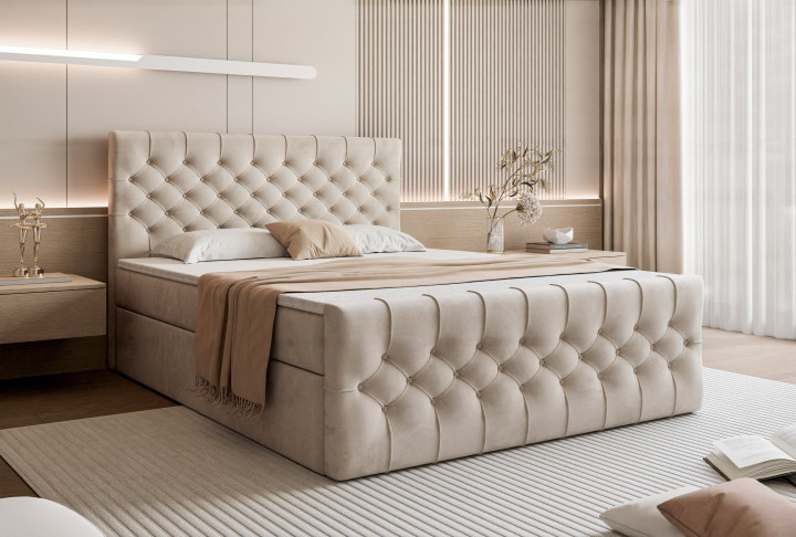 Boxspringbett Tauriel mit Bettkasten & Stauraum | Chesterfield