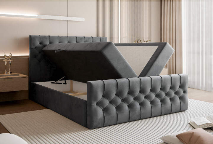 Boxspringbett Tauriel mit Bettkasten & Stauraum | Chesterfield