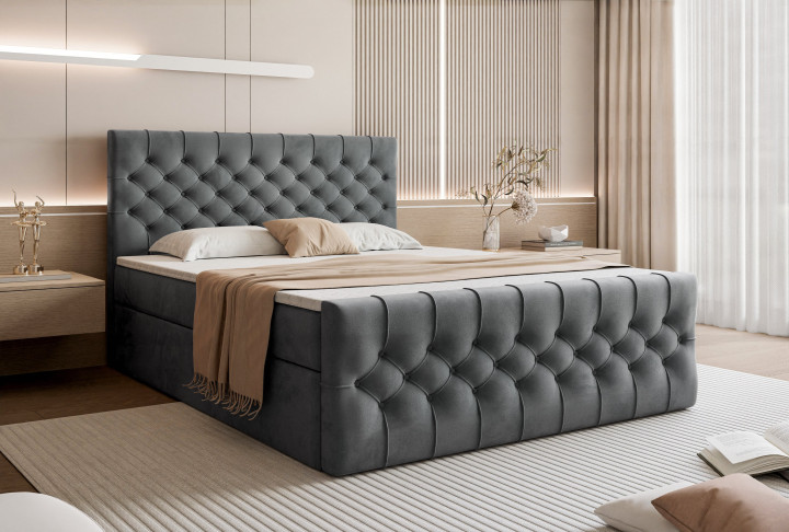 Boxspringbett Tauriel mit Bettkasten & Stauraum | Chesterfield