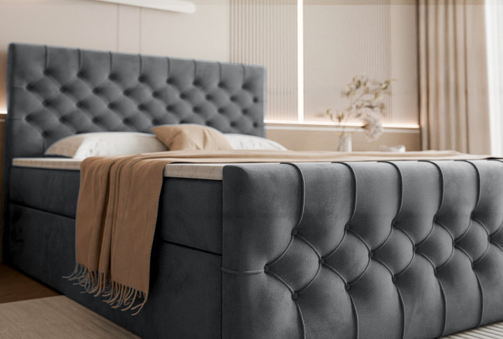 Boxspringbett Tauriel mit Bettkasten & Stauraum | Chesterfield