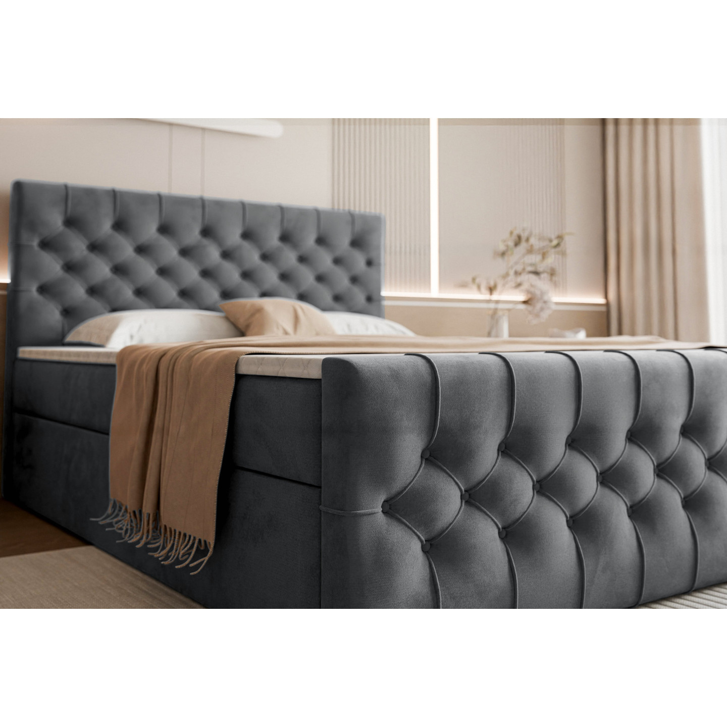 Boxspringbett Tauriel mit Stauraum – Luxus für Ihr Schlafzimmer