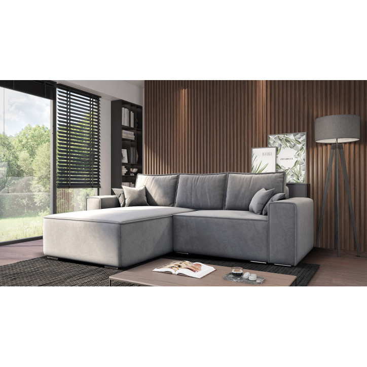 Ecksofa Oslo - Schlafsofa mit Schlaffunktion und Bettkasten