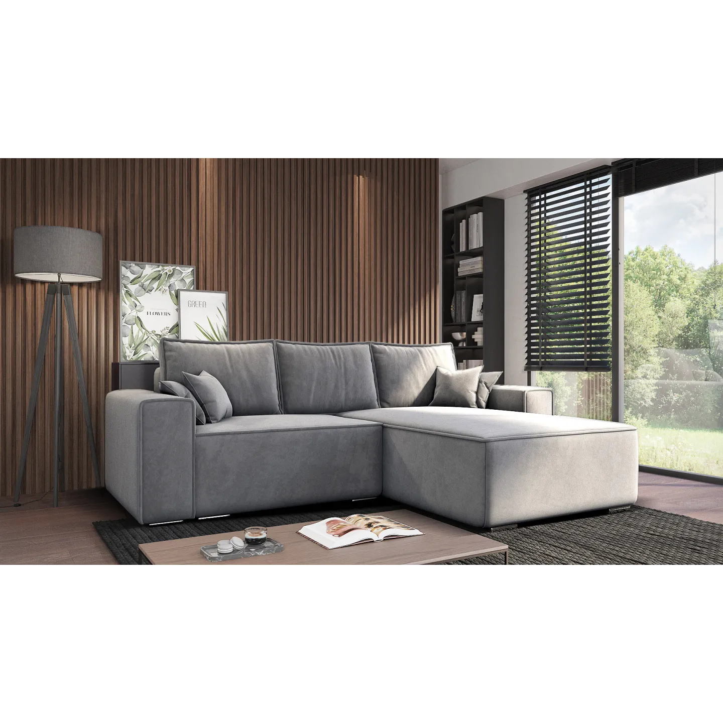 Ecksofa Oslo - Schlafsofa mit Schlaffunktion und Bettkasten