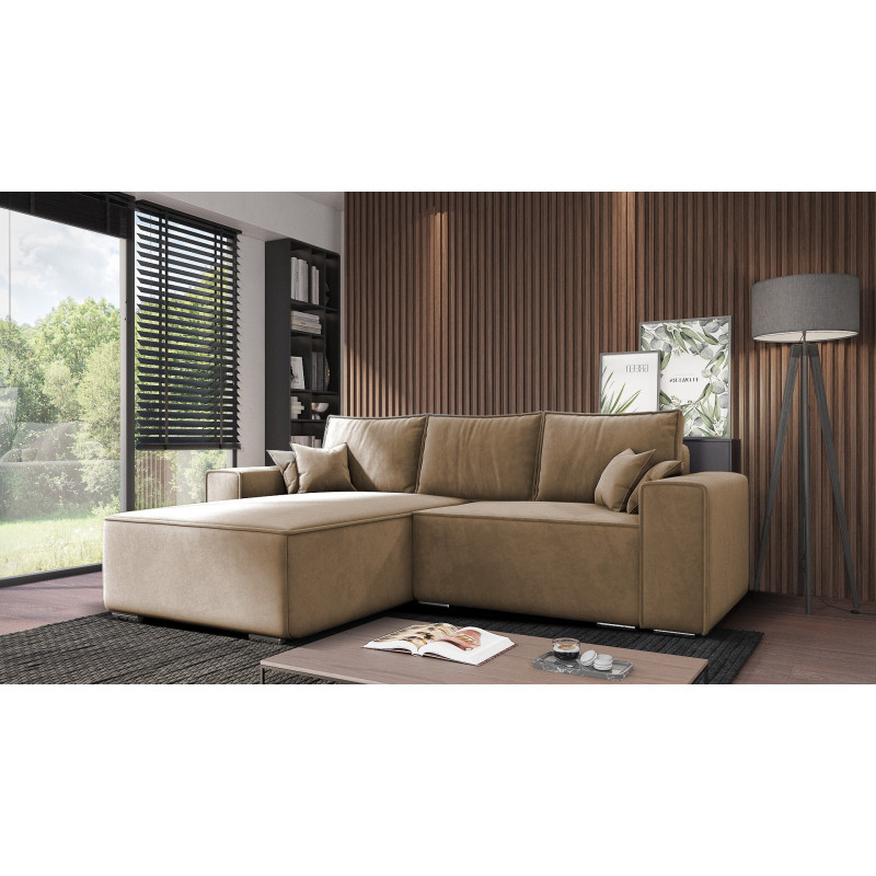 Ecksofa Oslo - Schlafsofa mit Schlaffunktion und Bettkasten