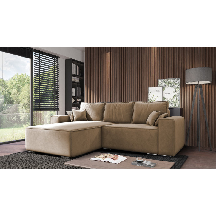 Ecksofa Oslo - Schlafsofa mit Schlaffunktion und Bettkasten