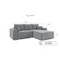 Ecksofa klein Oslo - Schlafsofa mit Schlaffunktion und Bettkasten