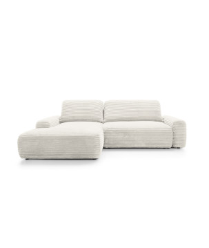 Ecksofa MOUNIR – Cord Sofa mit Schlaffunktion und Bettkasten